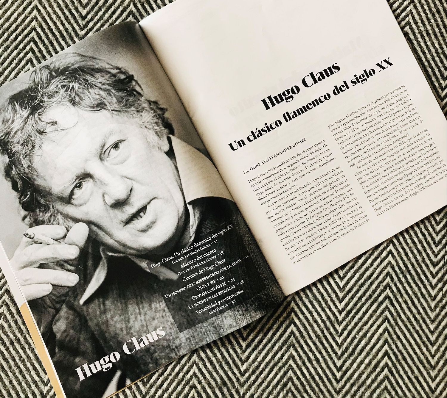 Hugo Claus in Quimera, a Spanish magazine about literature