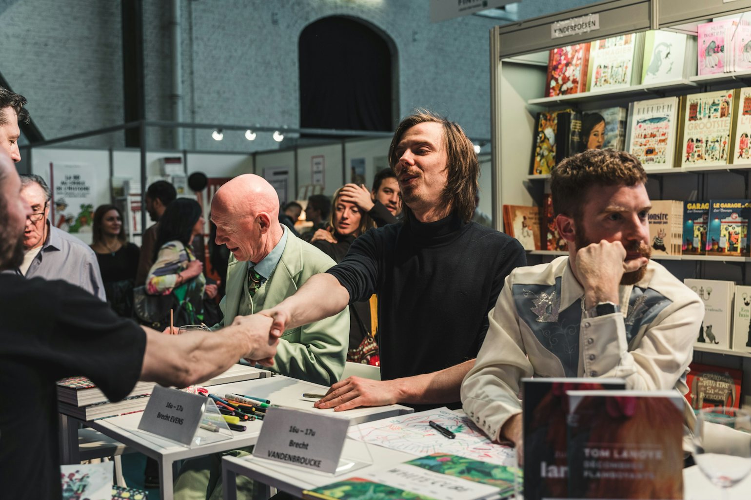 Graphic novelists Herr Seele, Brecht Evens and Brecht Vandenbroucke